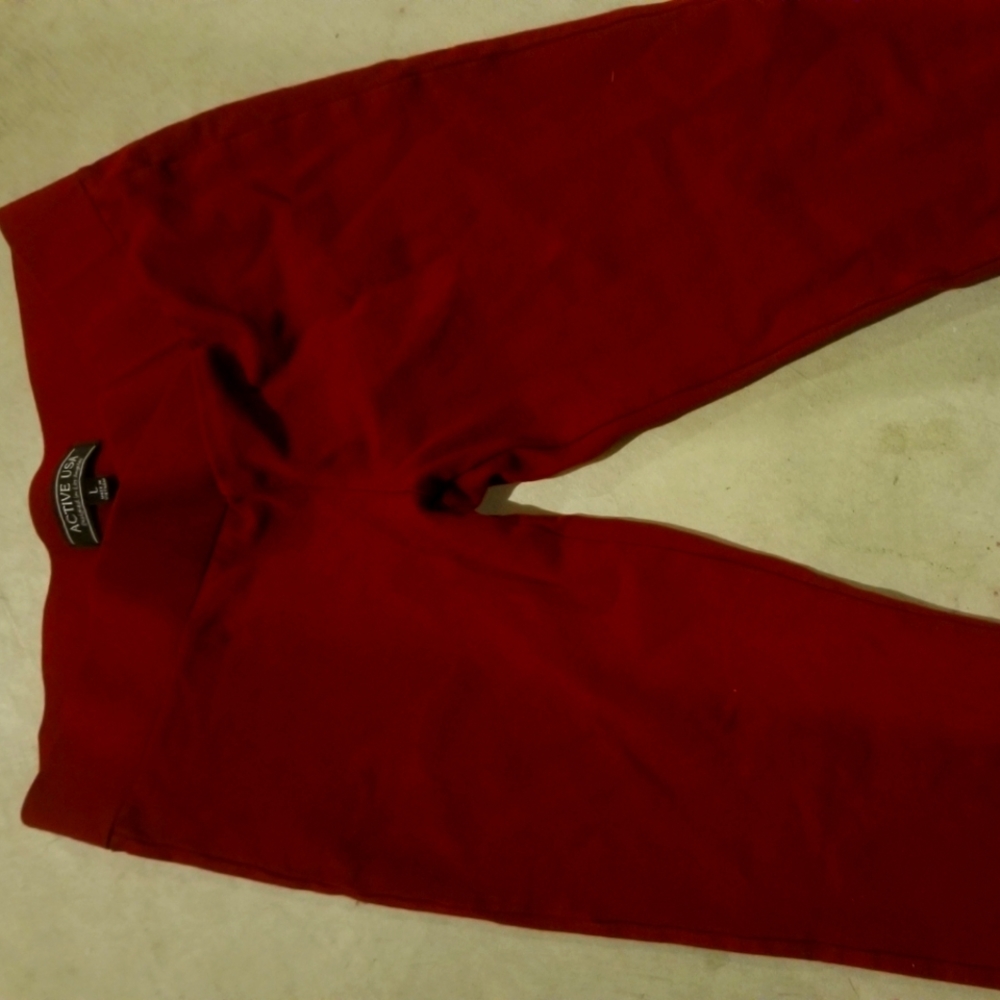 Red Ladies Pants By Active USA